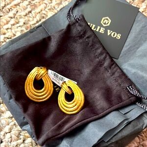 NWT Julie Vos Havana Doorknocker Pierced Earrings